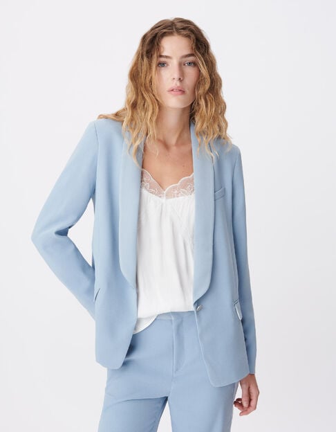 Women's blue fluid oversized suit jacket - IKKS