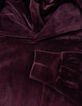 Girls’ burgundy velvet knit hoodie-7
