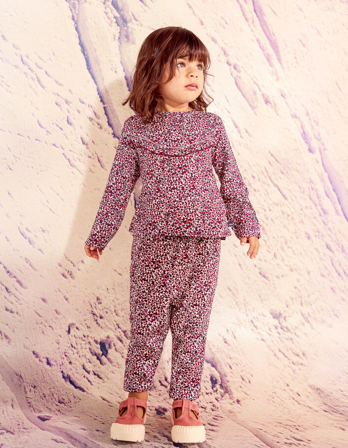 Baby girls’ star print/navy reversible joggers-2