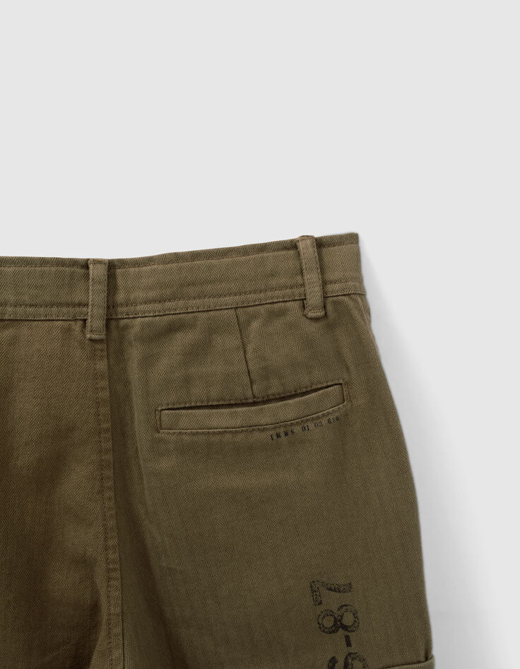 Boys’ khaki chevron combat trousers-7