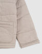 Blouson kaki matelassé maxi broderies dos fille-7
