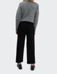 I.Code black elasticated waist boyfit jeans-2