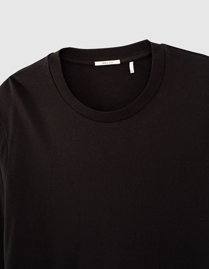 T-shirt noir en coton modal Homme - IKKS