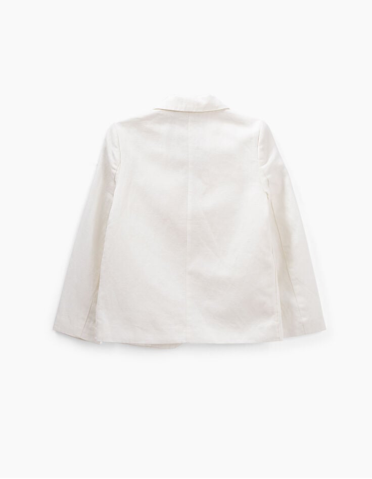 Veste de costume blanc cassé or fille-3