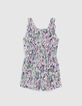 Combi-short blanc cassé imprimé ikat losanges fille-3