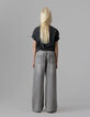 Grau gewaschene Mädchen-Large-Jeans-3