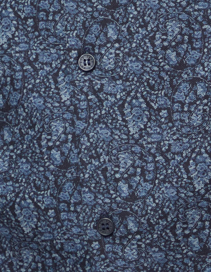 Camisa slim azul marino tela Liberty floral Hombre-6