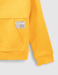 Cardigan jaune message embossé manche garçon-4