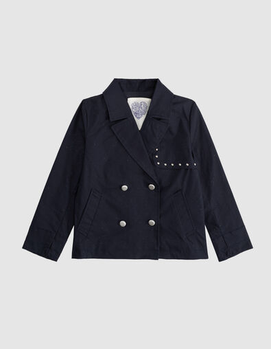 Trench court marine pailleté fille - IKKS