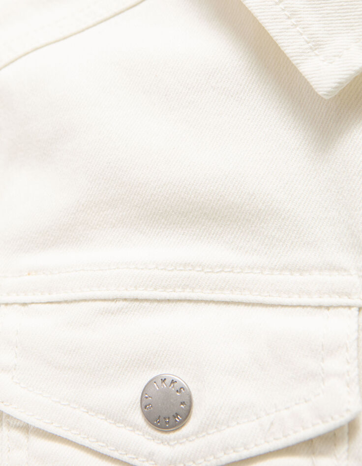 Gebroken wit jeansjasje upcycled meisjes-7