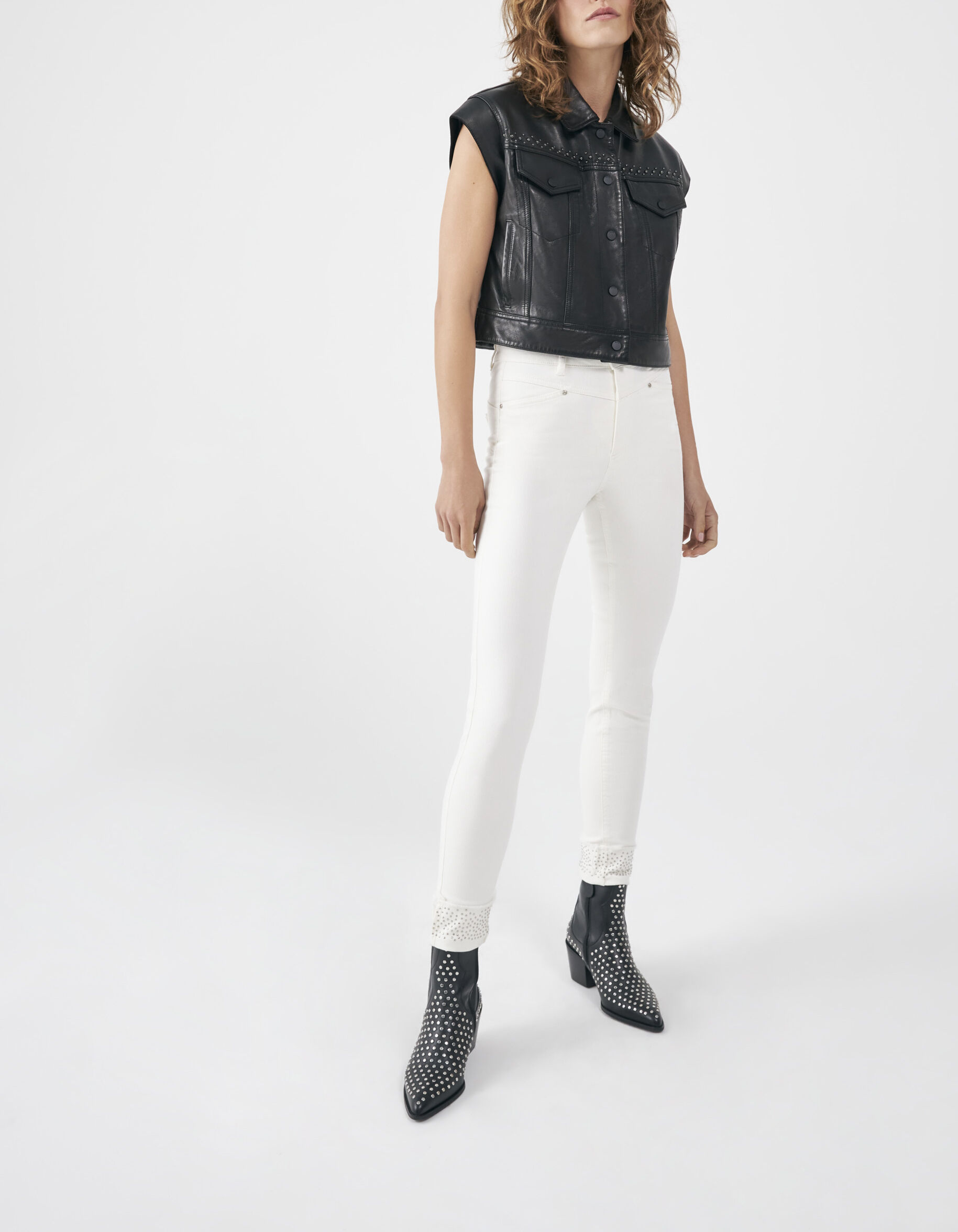 Jean blanc slim femme discount