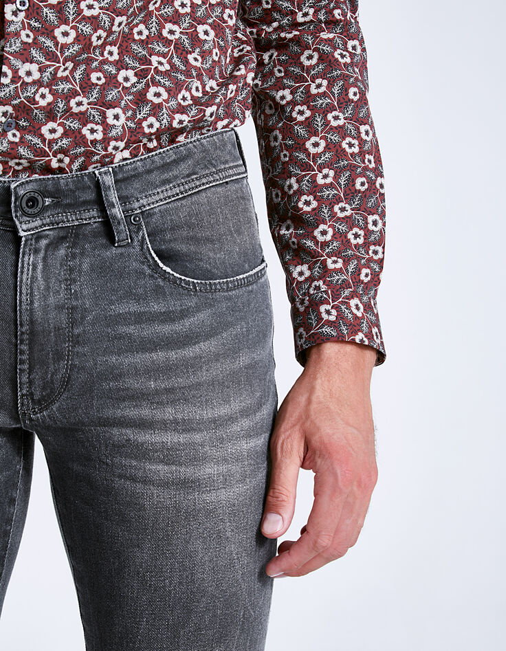 Jean slim gris anthracite Homme-4