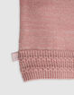 Cardigan rose tricot lurex ajouré bébé fille-6