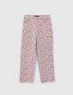 Lila WIDE LEG jeans flower power meisjes-1