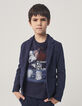 Navy tricot colbert jongens-2
