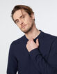 Sweat marine à relief Ottoman Homme-1