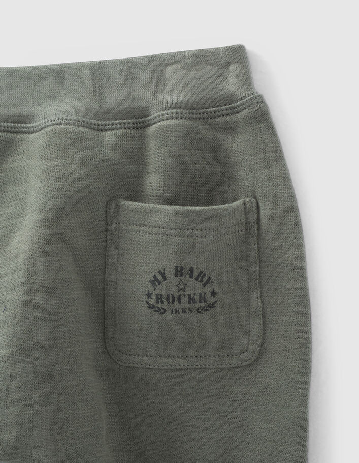 Baby’s light khaki organic sweatshirt fabric trousers - IKKS