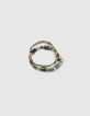 Pulseras doradas cuentas turquesa africana mujer-1
