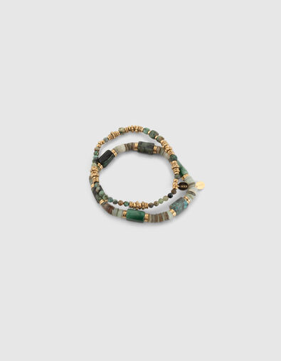 Pulseras doradas cuentas turquesa africana mujer - IKKS