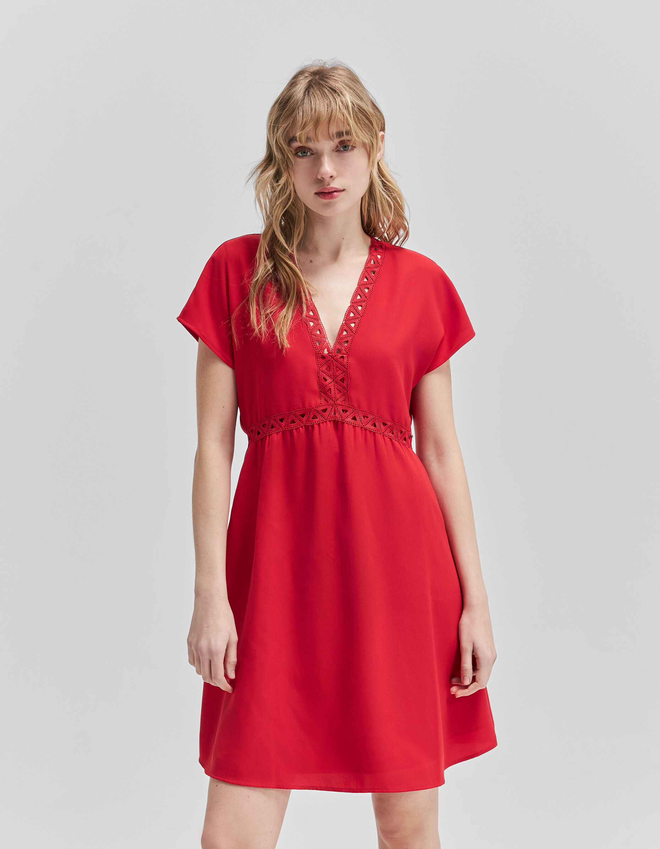 Robe rouge ikks femme best sale