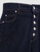 Jean flare bleu brut boutons apparents Femme-3
