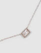 Women’s silver-tone choker with diamante-5