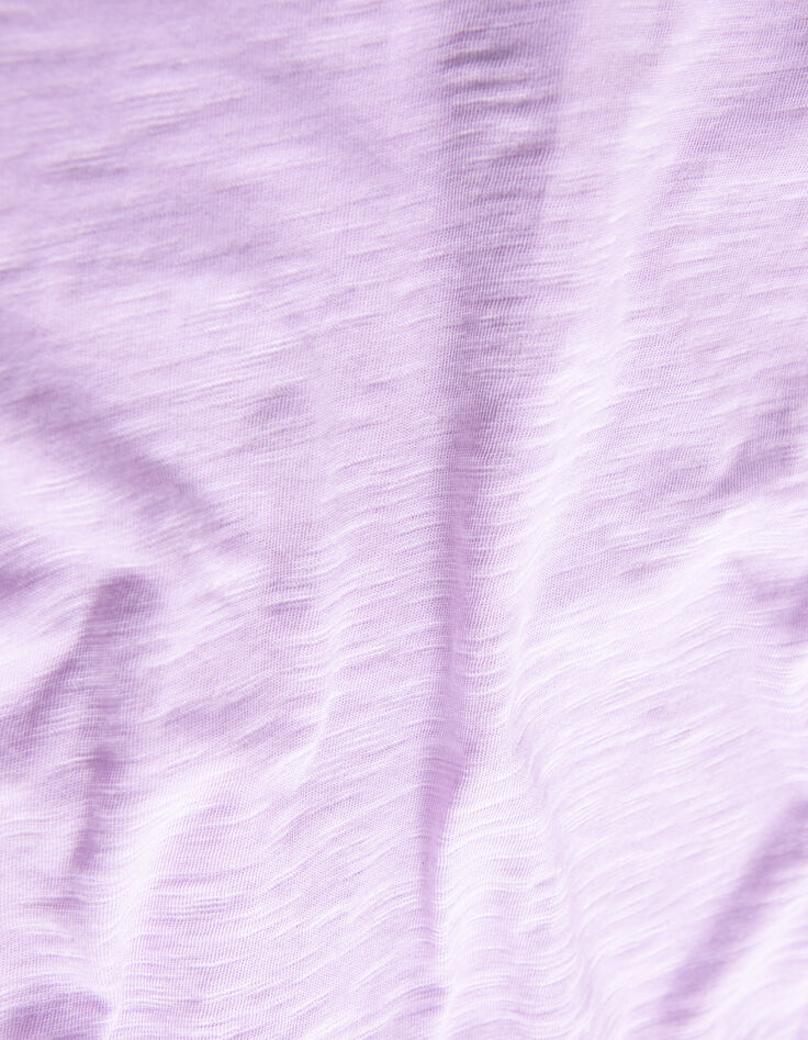 T-shirt lilas à nouer visuel SNOOPY fille-5