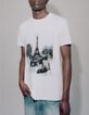 Camiseta blanca algod&oacute;n Torre Eiffel arty hombre-8