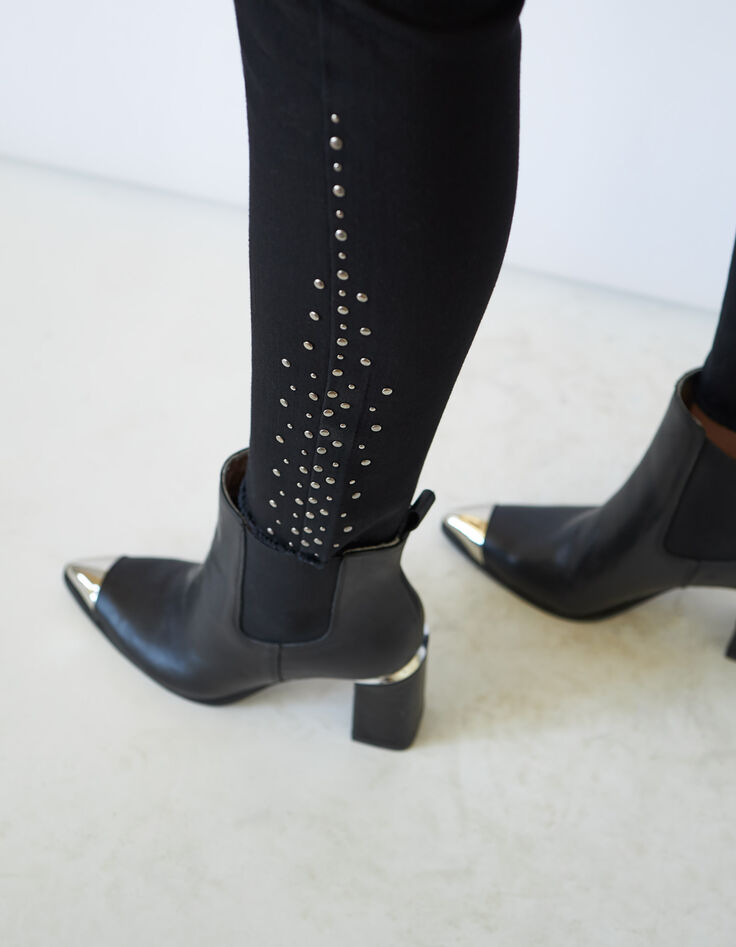 Vaqueros slim sculpt up intense black tachuelas joya mujer-7