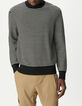Men&rsquo;s black knit sailor sweater with white stripes-5