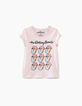 Girls’ pink ROLLING STONES T-shirt with tongues-2