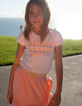 Girls' off-white Venice beach terry T-shirt-1