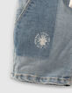 Blaue Bermudas mit Gummizug am Bund für Babyjungen-3
