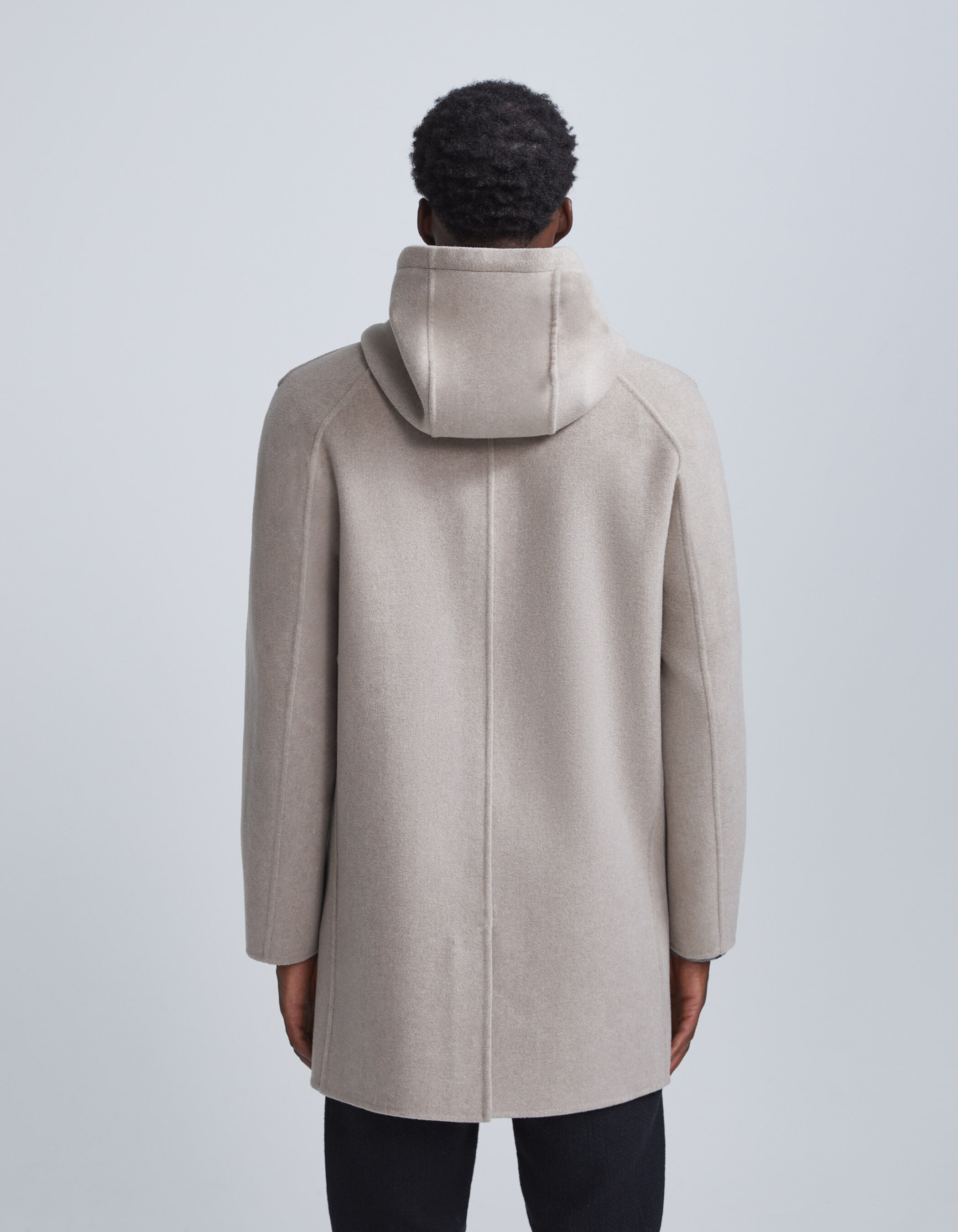 Manteau vison zipp capuche Homme