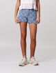 Shorts vaqueros azul damero niña-2