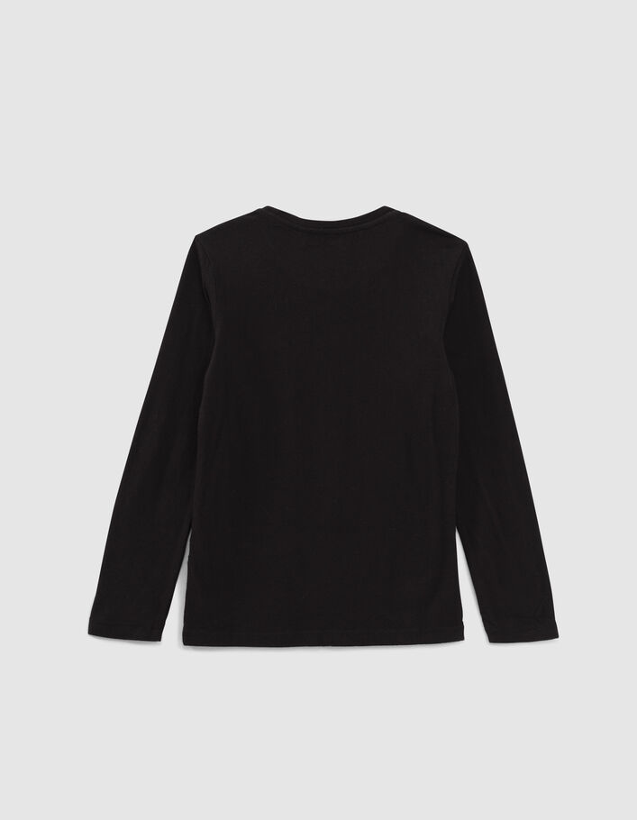 Schwarzes Mädchenshirt mit Mini-Rockerin-5