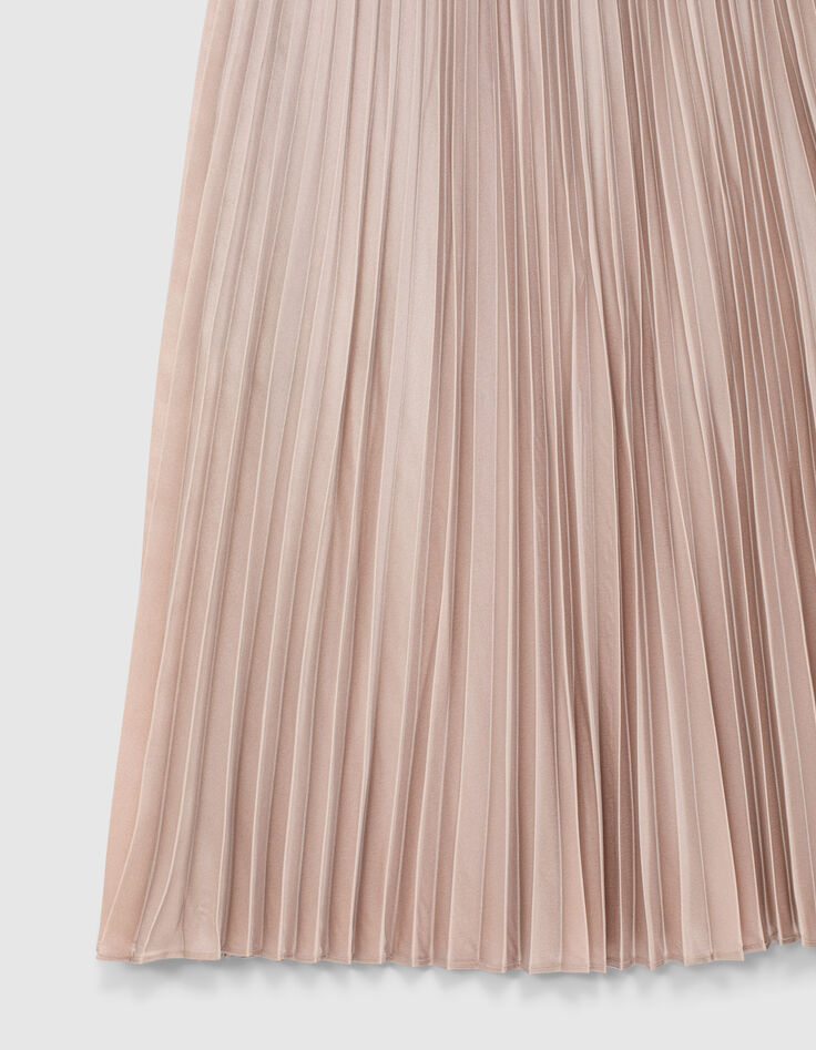 Falda midi plisada rosa irisado mujer-3