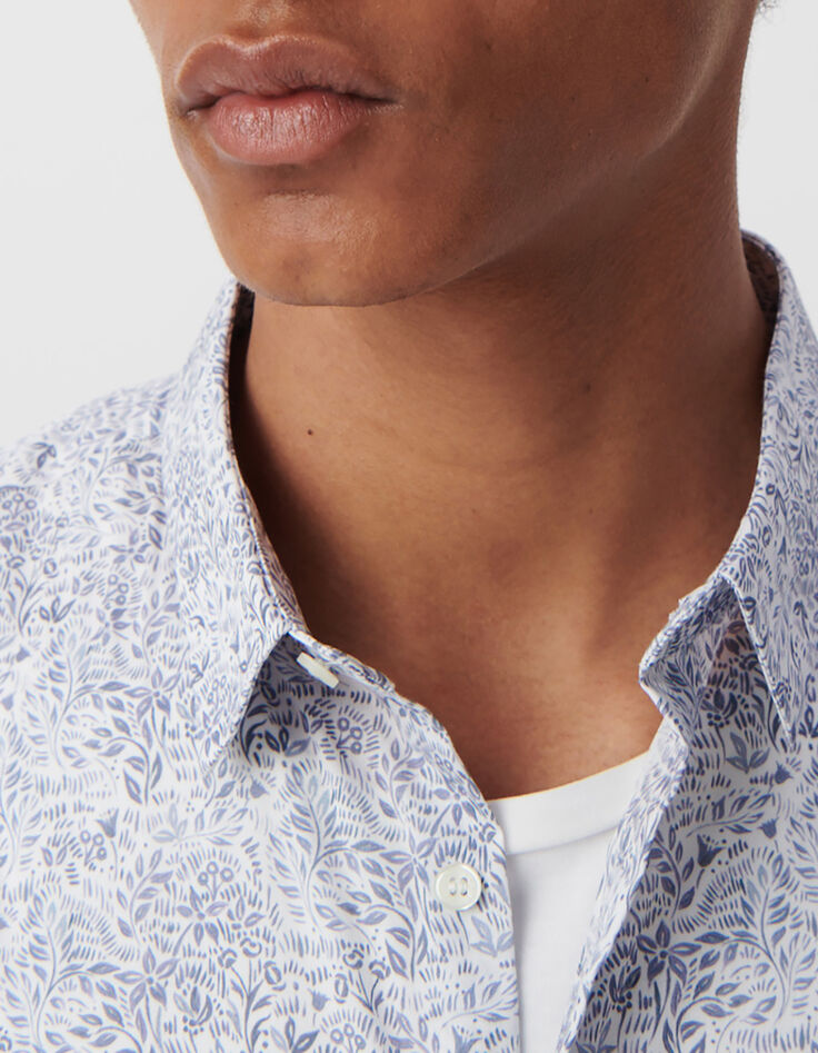 Men&rsquo;s storm floral Liberty fabric SLIM shirt-4