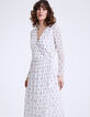 Metallic thread ruffled fitted long dress-2