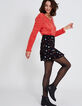Falda negra estampado floral I.Code-1