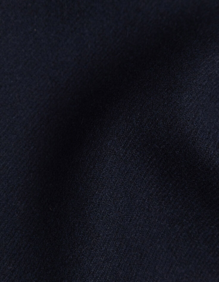 Men's navy blue long coat-9