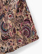 Top rose poudré imprimé cachemire et foil or fille-4