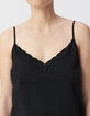 Women’s black silk camisole with skull embroidery-4