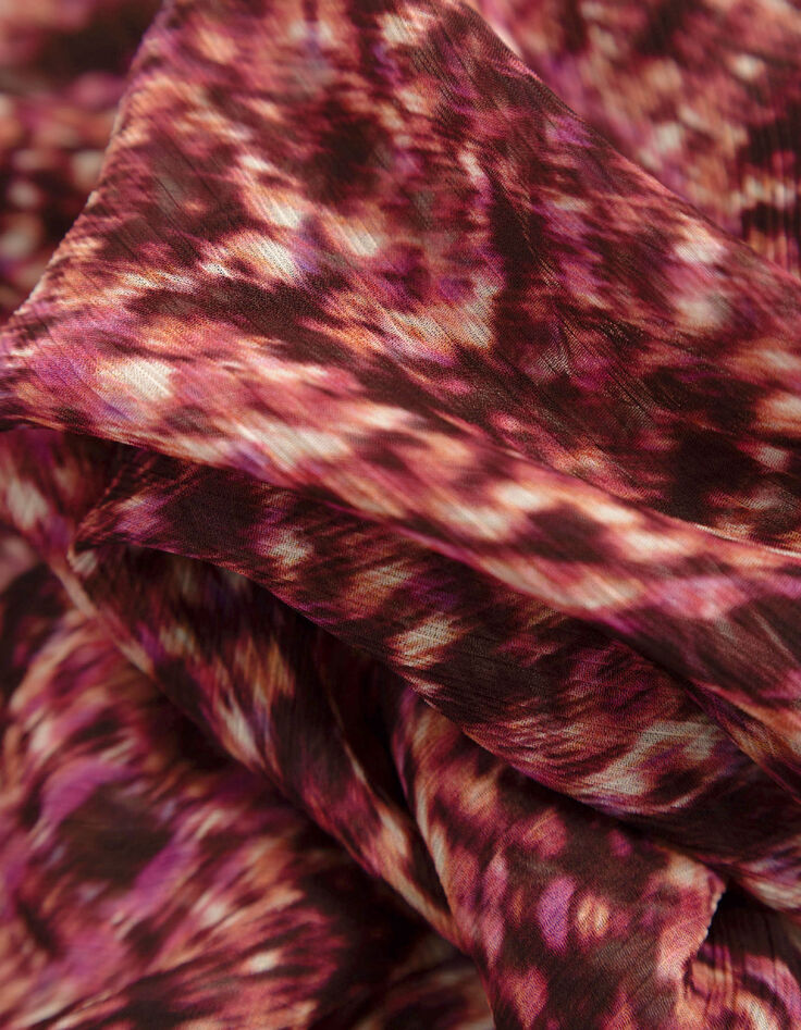 Blouse rose imprim&eacute; animalier Femme-9