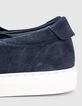 Marineblaue Herren-Slip-on-Sneaker aus Veloursleder-4
