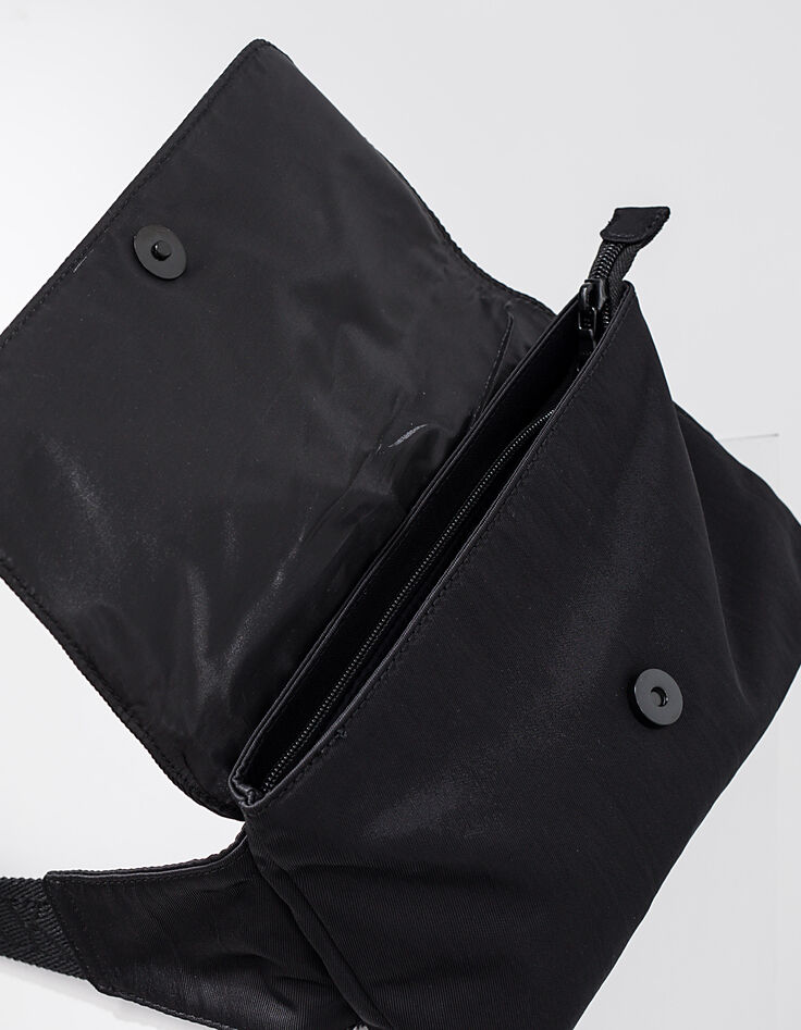 Damen Gürteltasche IKKS aus schwarzem Nylon mit Blitz-4