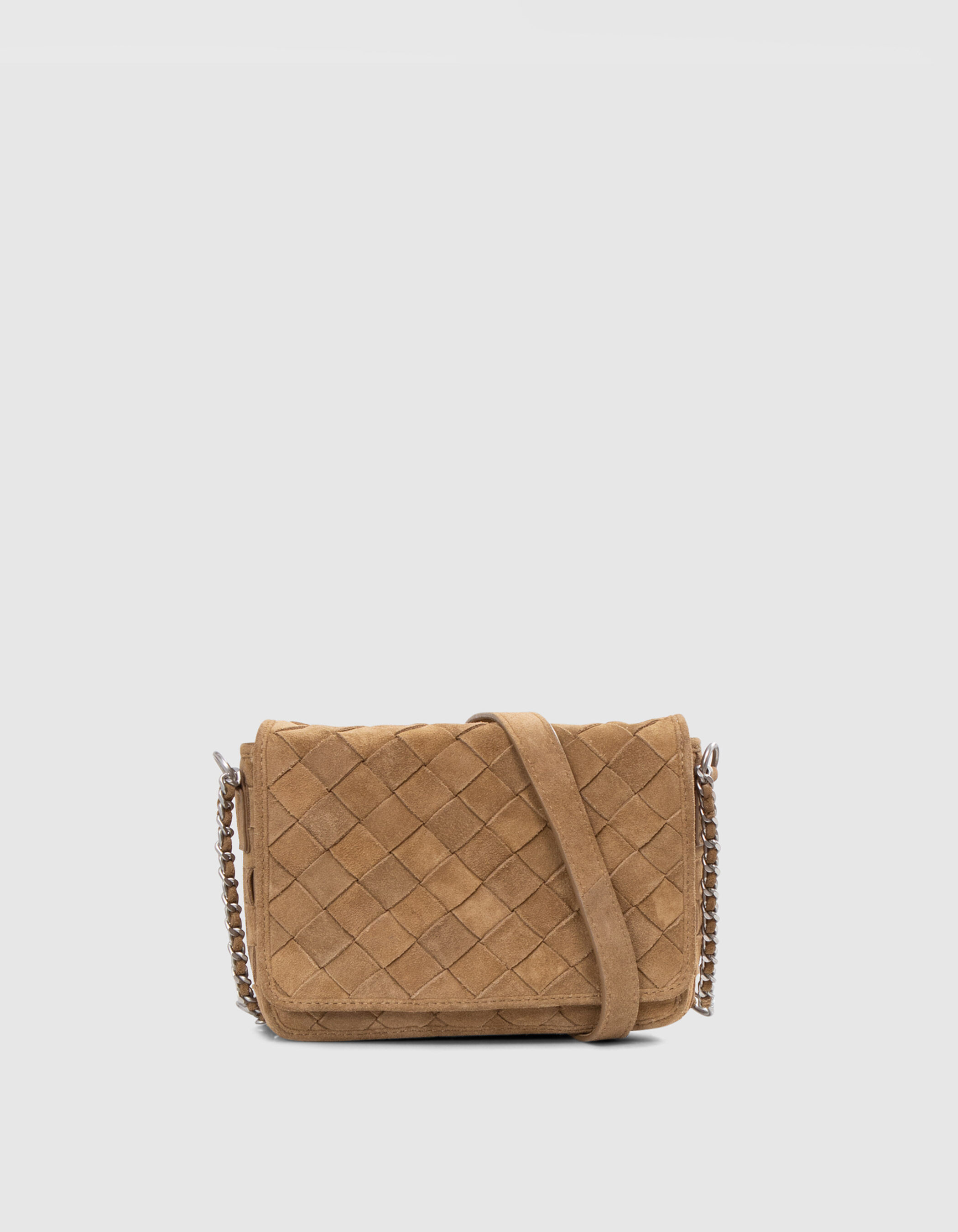 Women's sand woven suede 1440 Steward Bag