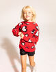Jersey rojo medio jacquard corazones mini me niña-2