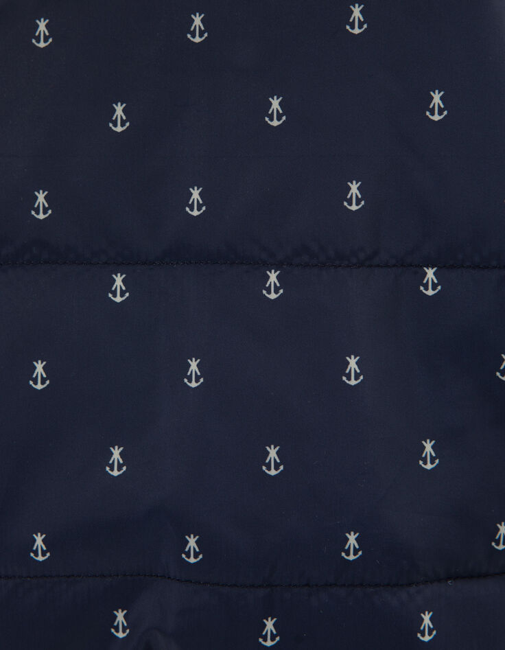 Omkeerbaar jack beige en marine met ankerprint jongens-6