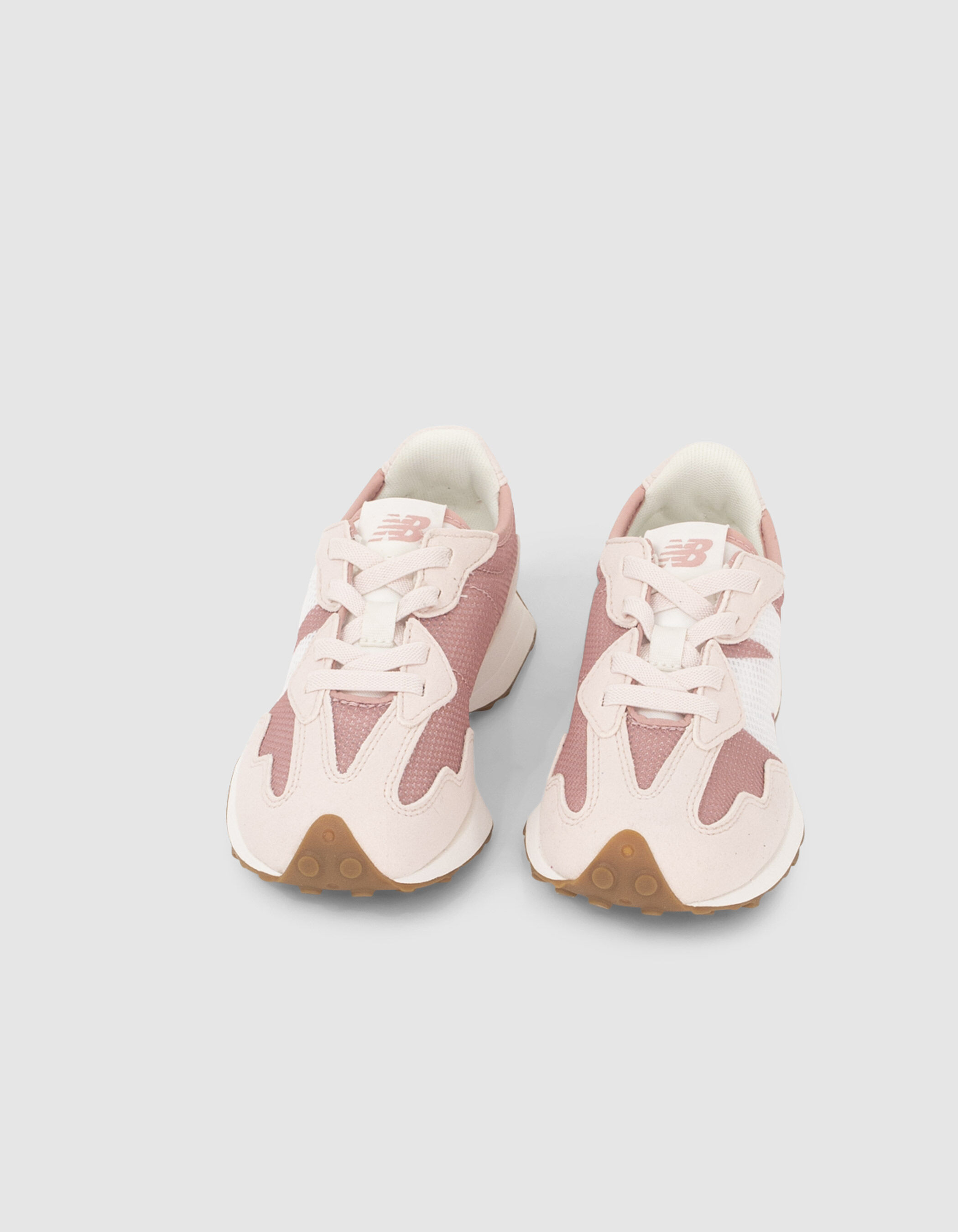 Girls pink New Balance 327 trainers IKKS